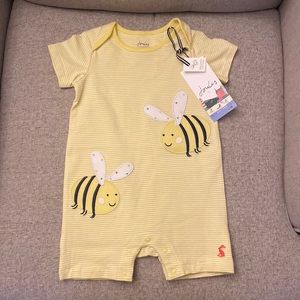 NWT Joules bumble bee baby romper